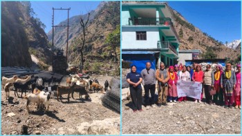 दार्चुलाको अपिहिमाल गाउँपालिकामा   एकल महिला उपाध्यक्ष कार्यक्रम अन्र्तगत महिलाहरुलाई बाख्रा