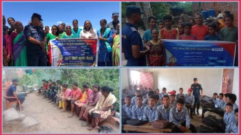 बैतडी: गाँउघरमा पुगेर सचेतना फैलाउदै प्रहरी