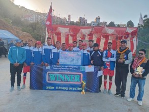 बैतडीमा अन्तरपालिका भलिबल प्रतियोगिताको उपाधी दनपाले जित्यो