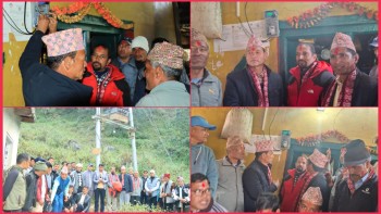 सिगास–३का ६३ घरमा एकै पटक विद्युत बालियो, पालिका अध्यक्ष धामीले स्वीच थिचेर गरे उद्घाटन