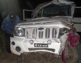 बैतडीमा जिप दुर्घटना : मेलाबाट फर्किँदै एक जनाको मृत्यु, चार घाइते